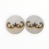 29mm Wood Burned Cabs Curved Motif